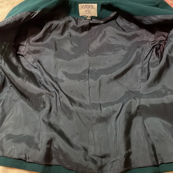 Beautiful vintage, Kasper A.S.L.Petite winter green jacket,  (mlb) - Picture 9 of 11